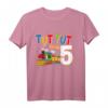 Kinder 5. Geburtstag Eisenbahn Zug T-Shirt  Lustiges Geschenk für 5-jährige Jungen, Lokomotiv-Fans & Eisenbahnliebhaber