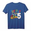 Kinder 5. Geburtstag Eisenbahn Zug T-Shirt  Lustiges Geschenk für 5-jährige Jungen, Lokomotiv-Fans & Eisenbahnliebhaber
