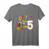 Kinder 5. Geburtstag Eisenbahn Zug T-Shirt  Lustiges Geschenk für 5-jährige Jungen, Lokomotiv-Fans & Eisenbahnliebhaber