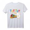 Kinder 5. Geburtstag Eisenbahn Zug T-Shirt  Lustiges Geschenk für 5-jährige Jungen, Lokomotiv-Fans & Eisenbahnliebhaber