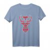 Damen Rentier Hirsch Kopf Weihnachten Holzfäller Muster Herz T-Shirt  Festliche und witzige Weihnachtsmode für Damen