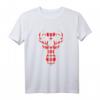 Damen Rentier Hirsch Kopf Weihnachten Holzfäller Muster Herz T-Shirt  Festliche und witzige Weihnachtsmode für Damen