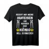 Hufschmied König Hufeisen Schmieden T-Shirt  Lustiges Geschenk für Schmiede, Pferdeschmiede & Metallbauer mit Humor