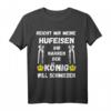 Hufschmied König Hufeisen Schmieden T-Shirt  Lustiges Geschenk für Schmiede, Pferdeschmiede & Metallbauer mit Humor