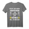 Hufschmied König Hufeisen Schmieden T-Shirt  Lustiges Geschenk für Schmiede, Pferdeschmiede & Metallbauer mit Humor