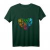 Pfoten Herz Pfotenabdruck Hunde Herz T-Shirt - Perfektes Geschenk für Hundeliebhaber, Hunde Mama & Papa, Welpen und Hundetrainer