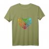 Pfoten Herz Pfotenabdruck Hunde Herz T-Shirt - Perfektes Geschenk für Hundeliebhaber, Hunde Mama & Papa, Welpen und Hundetrainer