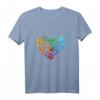 Pfoten Herz Pfotenabdruck Hunde Herz T-Shirt - Perfektes Geschenk für Hundeliebhaber, Hunde Mama & Papa, Welpen und Hundetrainer