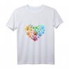 Pfoten Herz Pfotenabdruck Hunde Herz T-Shirt - Perfektes Geschenk für Hundeliebhaber, Hunde Mama & Papa, Welpen und Hundetrainer