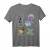 Meerestiere wissenschaftliche Illustration T-Shirt mit Blowfish, Babyhai, Seeanemone, Seesternen & Quallen  Ideal für Meeresliebhaber & Naturfreunde