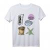 Meerestiere wissenschaftliche Illustration T-Shirt mit Blowfish, Babyhai, Seeanemone, Seesternen & Quallen  Ideal für Meeresliebhaber & Naturfreunde
