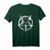 Satan Cat Shirt  Okkultes Satanic Lucifer T-Shirt für Damen und Herren, Gothic Heavy Metal Design, Perfekt für Satanismus, Hexerei & dunkle Mode
