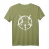 Satan Cat Shirt  Okkultes Satanic Lucifer T-Shirt für Damen und Herren, Gothic Heavy Metal Design, Perfekt für Satanismus, Hexerei & dunkle Mode