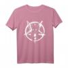 Satan Cat Shirt  Okkultes Satanic Lucifer T-Shirt für Damen und Herren, Gothic Heavy Metal Design, Perfekt für Satanismus, Hexerei & dunkle Mode