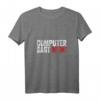 Damen HapBunny Informatiker Programmierer T-Shirt mit V-Ausschnitt - Witziges Geschenk für Frauen in der IT