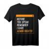 Lustiges Informatik T-Shirt für Admins - Bevor Du sprichst, habe Admin Rechte Geschenkidee für Programmierer, Systembetreuer & IT-Profis zu Geburtstag & Weihnachten