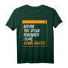 Lustiges Informatik T-Shirt für Admins - Bevor Du sprichst, habe Admin Rechte Geschenkidee für Programmierer, Systembetreuer & IT-Profis zu Geburtstag & Weihnachten