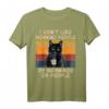 I Don't Like Morning People or Mornings or People T-Shirt - Lustiges Katzen- und Kaffee Motiv für Morgenmuffel, Katzenliebhaber & besondere Anlässe