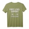 First Level Support IT T-Shirt für Informatiker, Systemadministratoren & Nerds - Ironischer Spruch mit ALT F4 Design