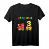 Kinder Geburtstagsshirt 3 Jahre Junge mit Lokomotive - Buntes Eisenbahn T-Shirt für den Geburtstag und kleine Lokführer