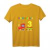Kinder Geburtstagsshirt 3 Jahre Junge mit Lokomotive - Buntes Eisenbahn T-Shirt für den Geburtstag und kleine Lokführer