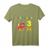 Kinder Geburtstagsshirt 3 Jahre Junge mit Lokomotive - Buntes Eisenbahn T-Shirt für den Geburtstag und kleine Lokführer