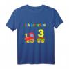 Kinder Geburtstagsshirt 3 Jahre Junge mit Lokomotive - Buntes Eisenbahn T-Shirt für den Geburtstag und kleine Lokführer