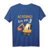 Achtung ich bin 3 Design  Kinder T-Shirt für den 3. Geburtstag mit Baustellen-Motiv für Jungen