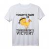 Der heutige Schmerz ist der Sieg von morgen - Lustiges Kampfsport & Fitness T-Shirt mit Küken Motiv für Männer & Frauen