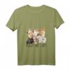 Damen Crazy Cat Lady Katzen Kostüm - Lustiges Fasching T-Shirt mit V-Ausschnitt für Karneval, Party & Junggesellenabschied
