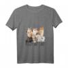 Damen Crazy Cat Lady Katzen Kostüm - Lustiges Fasching T-Shirt mit V-Ausschnitt für Karneval, Party & Junggesellenabschied