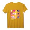 90er Jahre Party Outfit Kostüm T-Shirt - Retro Design mit I Love The 90s Spruch für nostalgische Partys