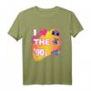 90er Jahre Party Outfit Kostüm T-Shirt - Retro Design mit I Love The 90s Spruch für nostalgische Partys