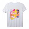 90er Jahre Party Outfit Kostüm T-Shirt - Retro Design mit I Love The 90s Spruch für nostalgische Partys