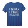 Lustiges 21. Geburtstag T-Shirt - Endlich legal, Vintage Design für den 21. Geburtstag von Mann oder Frau