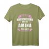Amina Namensgeschenk T-Shirt mit lustigem Spruch  Personalisiertes Geschenk für Frauen zum 18. Geburtstag, Namenstag, Prüfung & mehr