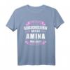 Amina Namensgeschenk T-Shirt mit lustigem Spruch  Personalisiertes Geschenk für Frauen zum 18. Geburtstag, Namenstag, Prüfung & mehr