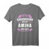 Amina Namensgeschenk T-Shirt mit lustigem Spruch  Personalisiertes Geschenk für Frauen zum 18. Geburtstag, Namenstag, Prüfung & mehr
