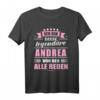 Lustiges Andrea T-Shirt mit Spruch - Personalisiertes Namensgeschenk für Frauen, 18. Geburtstag, Namenstag & Prüfungsbestehen