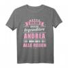 Lustiges Andrea T-Shirt mit Spruch - Personalisiertes Namensgeschenk für Frauen, 18. Geburtstag, Namenstag & Prüfungsbestehen