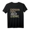 Herren 'Ehemann Papa Jurist Legende' T-Shirt  Vintage Spruch Design für Juristen, Absolventen & Rechtswissenschaftler