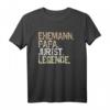 Herren 'Ehemann Papa Jurist Legende' T-Shirt  Vintage Spruch Design für Juristen, Absolventen & Rechtswissenschaftler