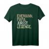 Herren 'Ehemann Papa Jurist Legende' T-Shirt  Vintage Spruch Design für Juristen, Absolventen & Rechtswissenschaftler