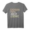 Herren 'Ehemann Papa Jurist Legende' T-Shirt  Vintage Spruch Design für Juristen, Absolventen & Rechtswissenschaftler