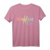 18. Geburtstag Shirt Geschenk Rainbow Hashtag - Lustiges und feminines Geburtstags T-Shirt für Mädchen, Tochter & Schwester