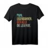Herren Eisenbahner Papa Legende Vintage Lokführer T-Shirt  Lustiges Geschenk für Väter, Großväter & werdende Eltern