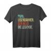 Herren Eisenbahner Papa Legende Vintage Lokführer T-Shirt  Lustiges Geschenk für Väter, Großväter & werdende Eltern