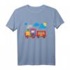 Kinder Kleine süsse bunte Lokomotive - Kleiner Lokführer Eisenbahn T-Shirt für Jungen und Mädchen, perfekt für Spielplatz, Kindergarten & Zuhause