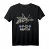 Amerikanischer Stealth-Kampfjet F22 Raptor T-Shirt  Fanartikel für Luftfahrt- und Militärtechnik-Enthusiasten