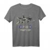 Amerikanischer Stealth-Kampfjet F22 Raptor T-Shirt  Fanartikel für Luftfahrt- und Militärtechnik-Enthusiasten
